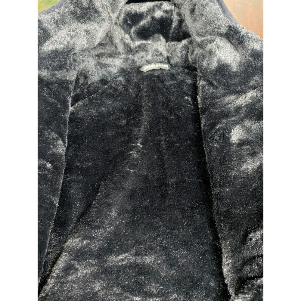 Andrew Marc Black Puffer Jacket Faux Fur Lined Hooded Coat Size L - Picture 5 of 11